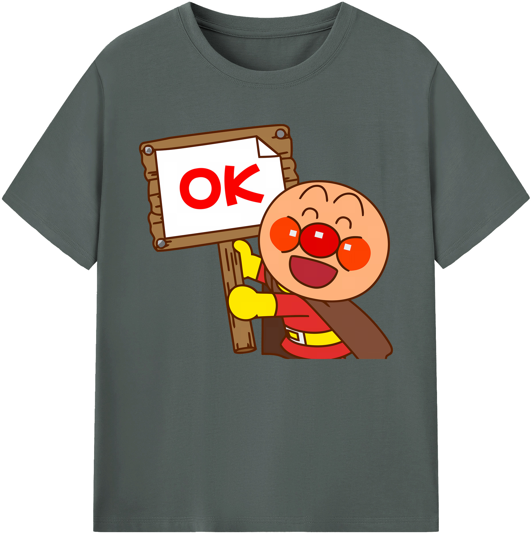 （画像用） アンパンマン Anpanman 綿100％ メンズ半袖Tシャツ｜肌触りやわらか＆通気性